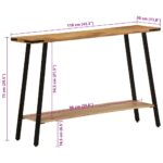 Table console 110x30x75 cm bois de manguier massif – Image 9