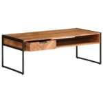 Table basse 110x55x40 cm bois massif d'acacia – Image 2