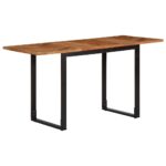 Table à manger 140x70x75 cm bois massif d'acacia