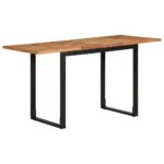 Table à manger 140x70x75 cm bois massif d'acacia – Image 10