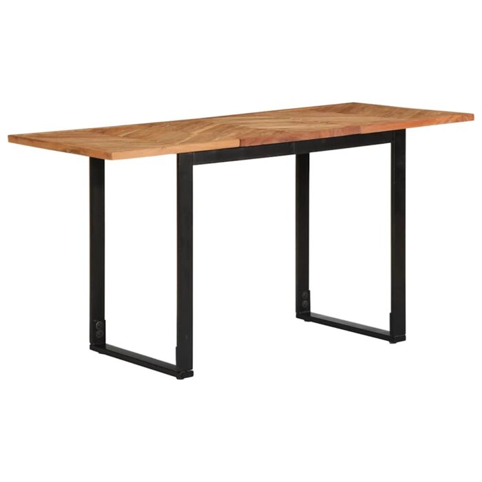 Table à manger 140x70x75 cm bois massif d'acacia – Image 10
