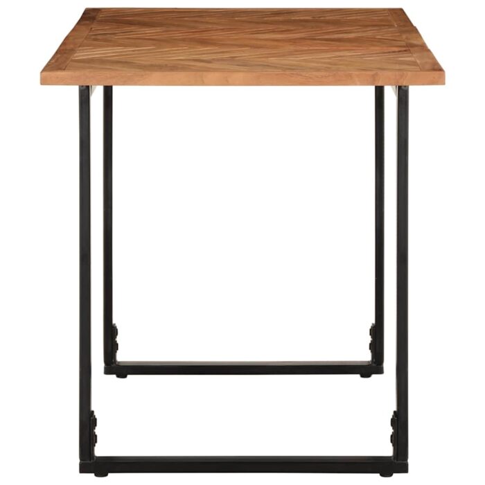 Table à manger 140x70x75 cm bois massif d'acacia – Image 3