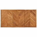 Table à manger 140x70x75 cm bois massif d'acacia – Image 4