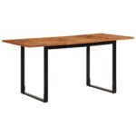 Table à manger 160x80x75 cm bois massif d'acacia – Image 10