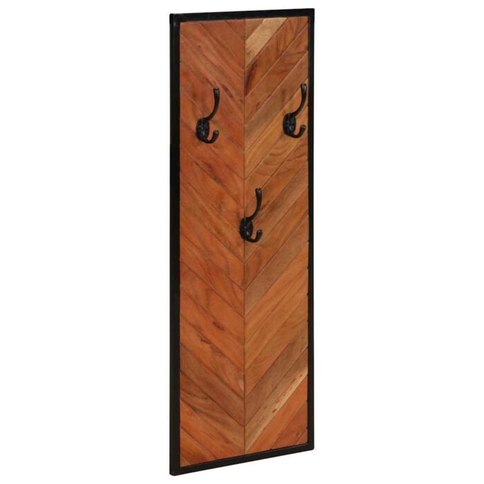 Porte-manteaux 2 pcs 35x1x90 cm bois massif acacia – Image 2