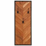 Porte-manteaux 2 pcs 35x1x90 cm bois massif acacia – Image 3
