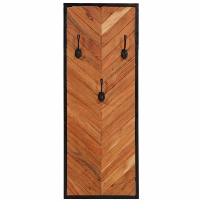 Porte-manteaux 2 pcs 35x1x90 cm bois massif acacia – Image 3