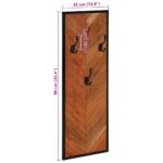 Porte-manteaux 2 pcs 35x1x90 cm bois massif acacia – Image 9