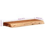 Étagères murales 2 pcs 40x20x3,5 cm bois massif d'acacia – Image 10