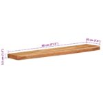 Étagères murales 2 pcs 80x20x3,5 cm bois massif d'acacia – Image 10