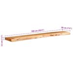 Étagères murales 2 pcs 100x20x3,5 cm bois massif d'acacia – Image 10