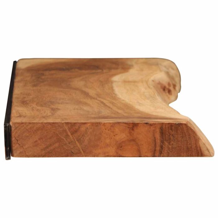 Étagères murales 2 pcs 100x20x3,5 cm bois massif d'acacia – Image 4