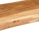 Étagères murales 2 pcs 100x20x3,5 cm bois massif d'acacia – Image 8