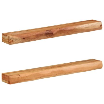 Étagères murales 2 pcs 100x17x8 cm bois massif d'acacia