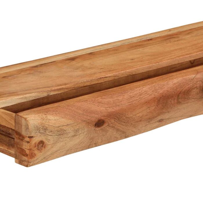 Étagères murales 2 pcs 100x17x8 cm bois massif d'acacia – Image 10