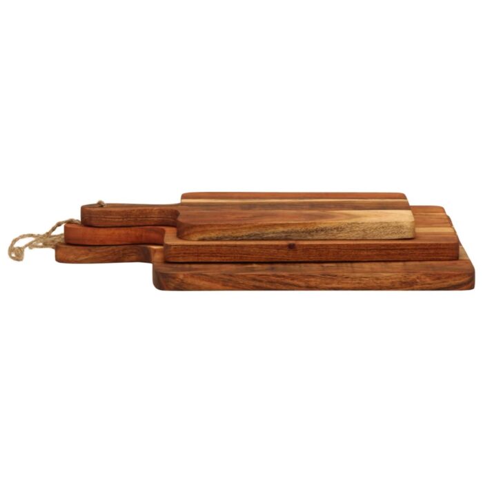 Planche à découper 3 pcs cm bois d'acacia massif – Image 4
