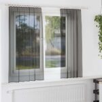 Rideaux en voile avec passe-tringles 2 pcs noir