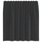 Rideaux en voile avec passe-tringles 2 pcs noir – Image 4