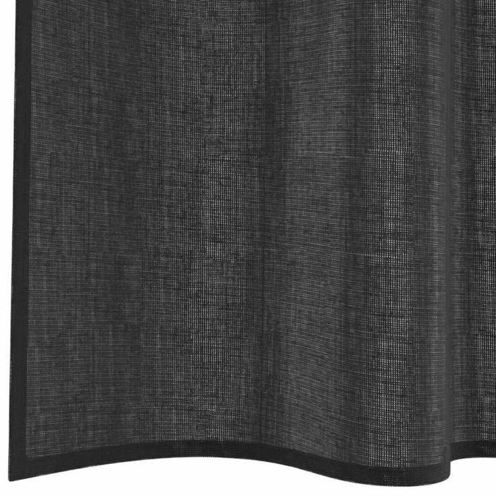 Rideaux en voile avec passe-tringles 2 pcs noir – Image 6