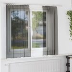 Rideaux en voile avec passe-tringles 2 pcs noir