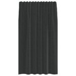 Rideaux en voile avec passe-tringles 2 pcs noir – Image 4