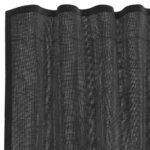 Rideaux en voile avec passe-tringles 2 pcs noir – Image 5