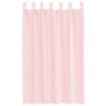 Rideaux en voile avec passe-tringles 2 pcs rose clair – Image 4