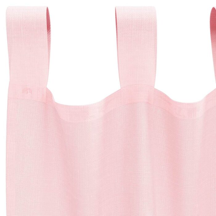 Rideaux en voile avec passe-tringles 2 pcs rose clair – Image 5