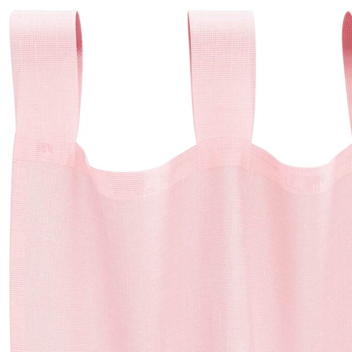 Rideaux en voile avec passe-tringles 2 pcs rose clair – Image 5