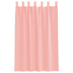 Rideaux en voile avec passe-tringles 2 pcs rose – Image 4