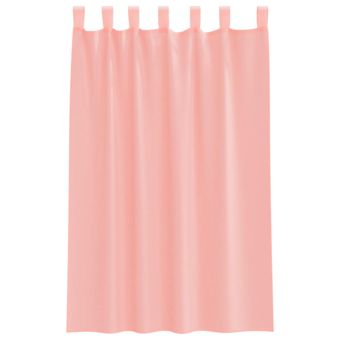 Rideaux en voile avec passe-tringles 2 pcs rose – Image 4