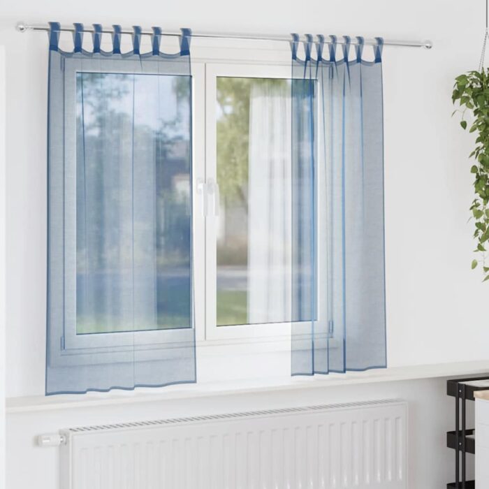 VID4102211_1.jpg Rideaux en voile avec passe-tringles 2 pcs bleu royal – Image 1