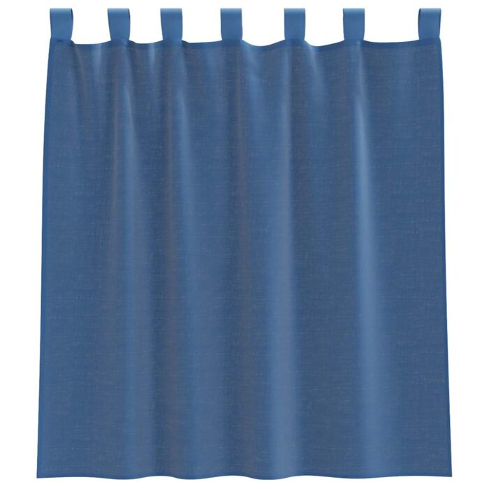 Rideaux en voile avec passe-tringles 2 pcs bleu royal – Image 4