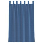 Rideaux en voile avec passe-tringles 2 pcs bleu royal – Image 4