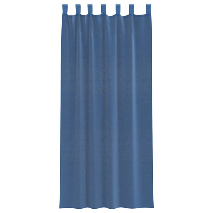 Rideaux en voile avec passe-tringles 2 pcs bleu royal – Image 4