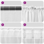 Rideaux en voile avec passe-tringles 2 pcs bleu royal – Image 7
