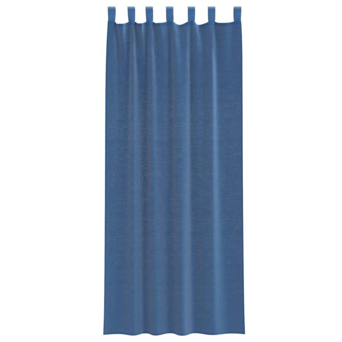 Rideaux en voile avec passe-tringles 2 pcs bleu royal – Image 4