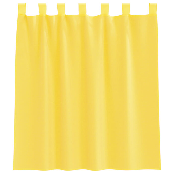 Rideaux en voile avec passe-tringles 2 pcs jaune – Image 4