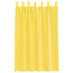 Rideaux en voile avec passe-tringles 2 pcs jaune – Image 4
