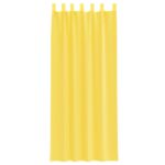 Rideaux en voile avec passe-tringles 2 pcs jaune – Image 4