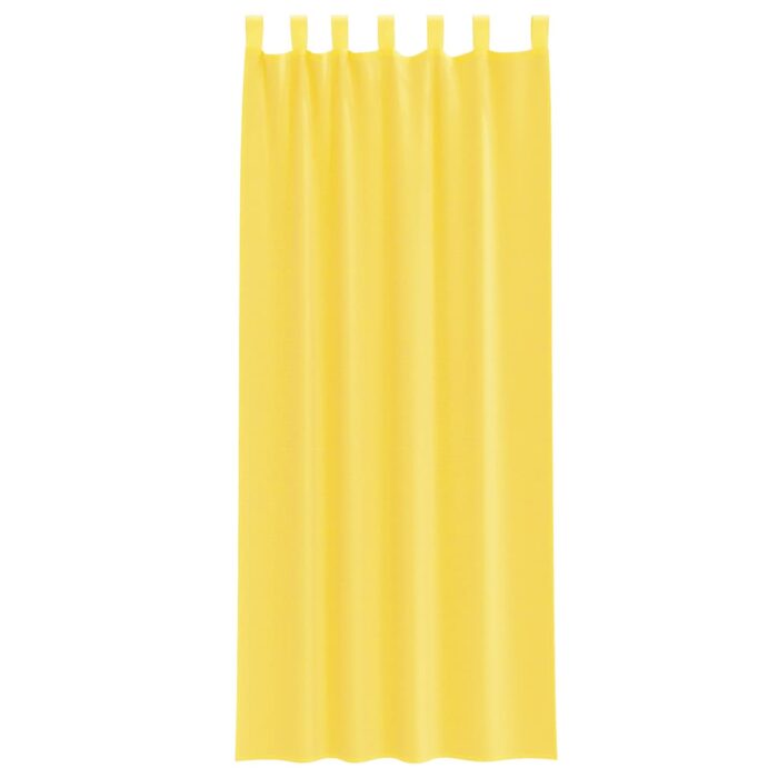 Rideaux en voile avec passe-tringles 2 pcs jaune – Image 4