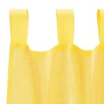 Rideaux en voile avec passe-tringles 2 pcs jaune – Image 5