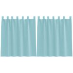 Rideaux en voile avec passe-tringles 2 pcs turquoise – Image 2