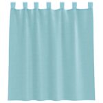 Rideaux en voile avec passe-tringles 2 pcs turquoise – Image 4