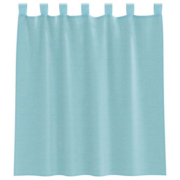 Rideaux en voile avec passe-tringles 2 pcs turquoise – Image 4