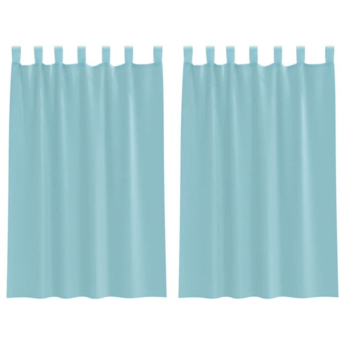 Rideaux en voile avec passe-tringles 2 pcs turquoise – Image 2