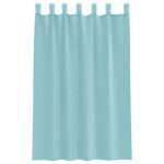 Rideaux en voile avec passe-tringles 2 pcs turquoise – Image 4
