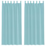 Rideaux en voile avec passe-tringles 2 pcs turquoise – Image 2