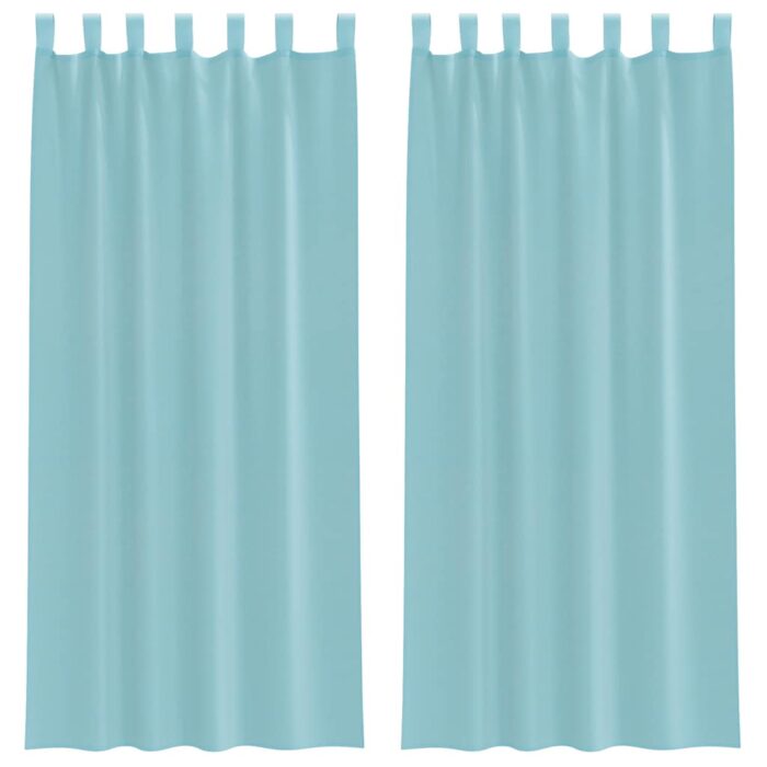 Rideaux en voile avec passe-tringles 2 pcs turquoise – Image 2