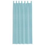 Rideaux en voile avec passe-tringles 2 pcs turquoise – Image 4